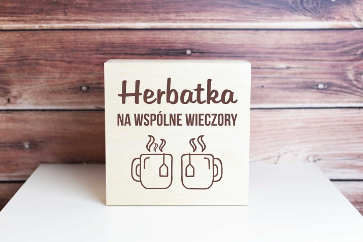 Skrzynka drewniana z grawerem, herbatka na wspólne wieczory, prezenty na rocznicę, prezent na rocznicę ślubu, ślub - zdjęcie 3