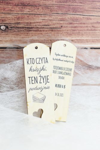 Drewniana zakładka do książki, upominek, Dzień Nauczyciela zawieszka 05 - zdjęcie 3