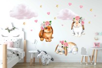 Naklejki dla dzieci na ścianę króliczki 20188 Naklejkomania - zdjecie 1 - miniatura