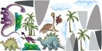 Naklejki dla dziecka ścienne zaginiony świat dinozaury 41545 Naklejkomania - zdjecie 2 - miniatura