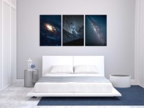 Obraz na ścianę do sypialni nocne niebo, kosmos, gwiazdy 20297 Naklejkomania - zdjecie 2 - miniatura