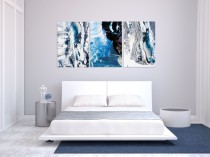 Obraz na ścianę do sypialni niebieska abstrakcja 20333 Naklejkomania - zdjecie 2 - miniatura
