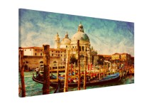 Obraz na ścianę do sypialni gondole, Wenecja w akwareli 20344 Naklejkomania - zdjecie 1 - miniatura