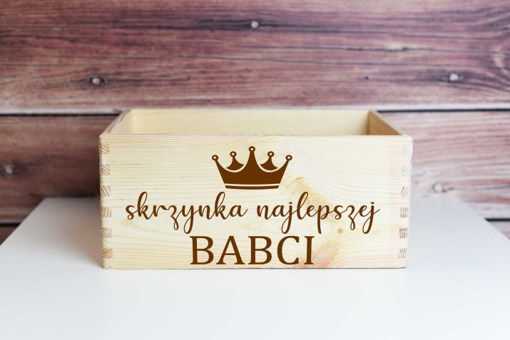 Skrzynka drewniana na kwiaty, prezent na Dzień Babci, 05 - zdjęcie 2