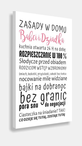 Obraz na ścianę do sypialni salonu prezent Dzień Babci i Dziadka 20311 - zdjęcie 2