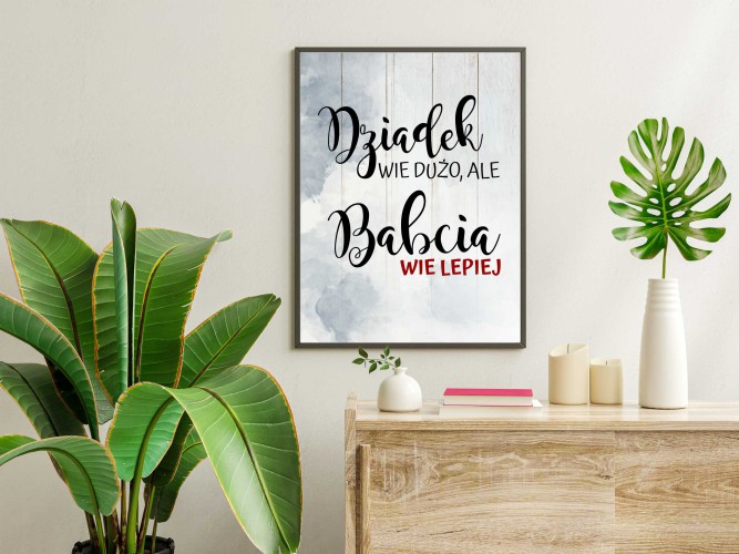 Plakat w czarnej ramce Dzień Babci i Dzień Dziadka 03 - zdjęcie 2
