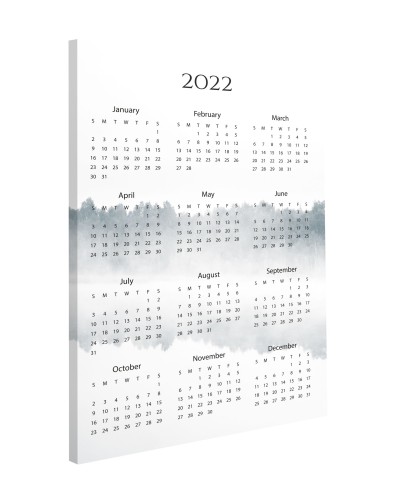 Obraz na ścianę na płótnie kalendarz 2022 64603 Naklejkomania - zdjecie 1