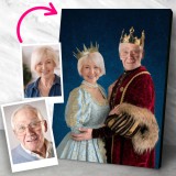 Portret królewski ze zdjęcia prezent na Dzień Babci i Dziadka fotoobraz wzór 10 Naklejkomania - zdjecie 1 - miniatura