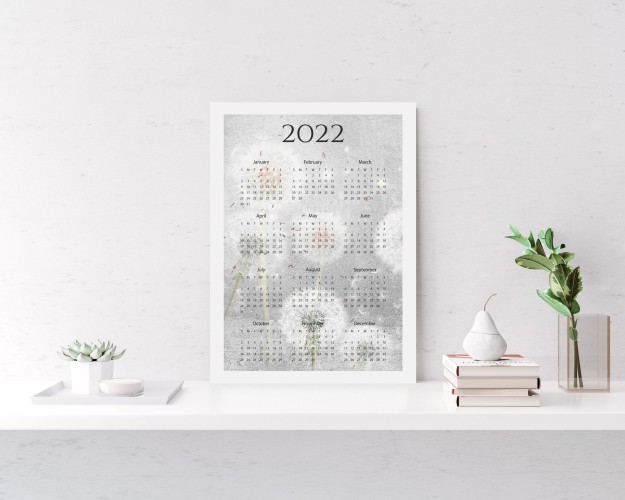 Plakat kalendarz 2022 plakat w ramie z kalendarzem 61273 - zdjęcie 2