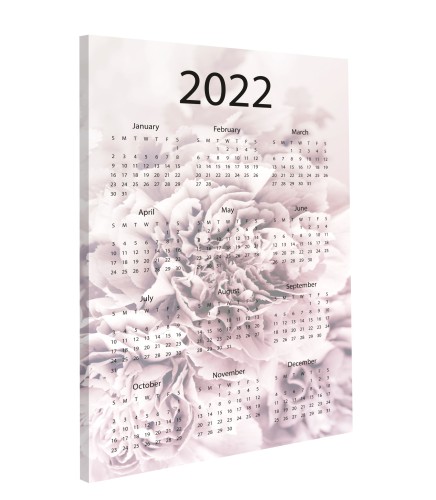 Obraz na ścianę na płótnie kalendarz 2022 64601 Naklejkomania - zdjecie 1