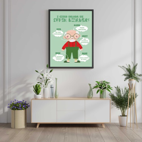 Plakat w czarnej ramce Dzień Dziadka 07 - zdjęcie 2