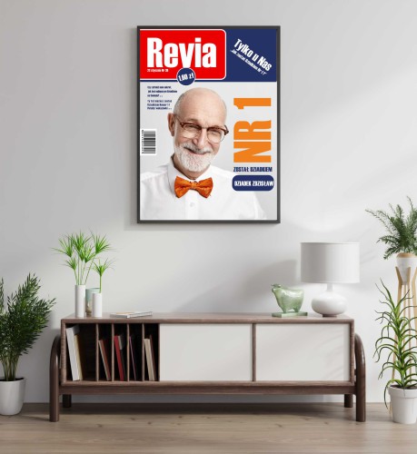 Plakat w czarnej ramce Dzień Dziadka gazetowy 01 - zdjęcie 2