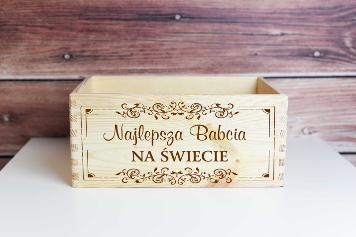 Skrzynka drewniana na kwiaty, prezent na Dzień Babci, 03 - zdjęcie 2