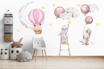 Naklejki dla dzieci na ścianę pastelowe zwierzątka 22007 Naklejkomania - zdjecie 1 - miniatura