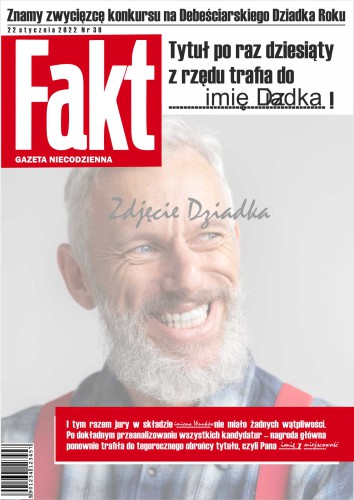 Plakat w czarnej ramce Dzień Dziadka gazetowy 04 - zdjęcie 2