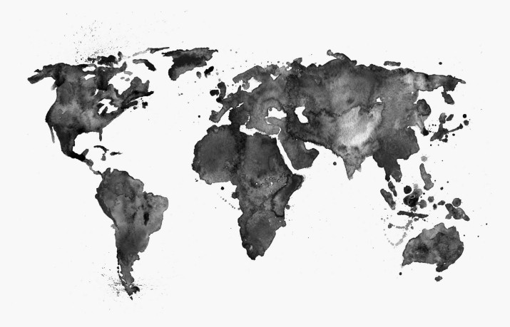 Fototapeta na ścianę mapa świata w akwareli 21044 - zdjęcie 2
