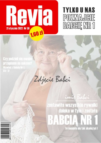 Plakat w czarnej ramce Dzień Babci gazetowy 04 - zdjęcie 2