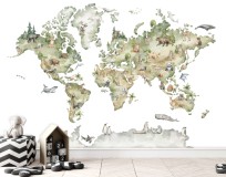 Fototapeta na ścianę pastelowa mapa świata 21043 Naklejkomania - zdjecie 1 - miniatura