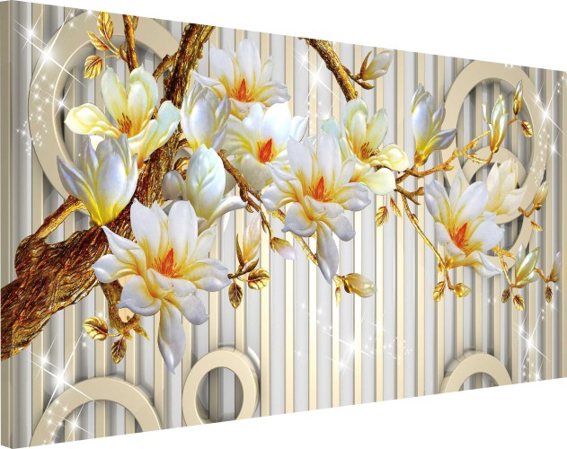 Obraz na ścianę do sypialni kwiaty abstrakcja 20414