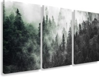 Obraz na ścianę do sypialni las w zieleniach i szarościach, 20390 Naklejkomania - zdjecie 1 - miniatura
