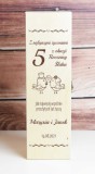 Skrzynka drewniana na wino, alkohol, prezent na piątą rocznicę ślubu W01 Naklejkomania - zdjecie 1 - miniatura
