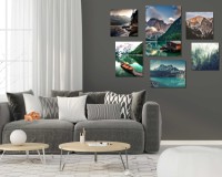 Obrazy na ścianę do pokoju, zestaw 6-częściowy, górskie krajobrazy 20426 Naklejkomania - zdjecie 2 - miniatura