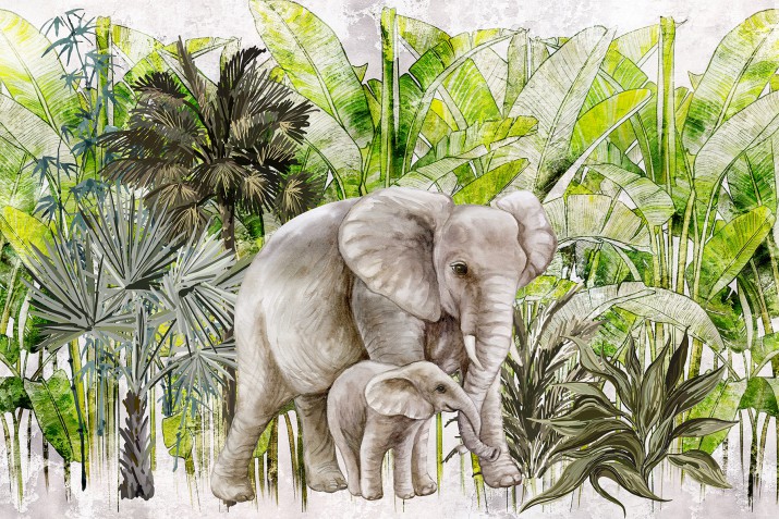 Fototapeta na ścianę Słonie Safari 41611 - zdjęcie 2