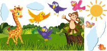 Naklejki dla dzieci safari, dżungla 22024 Naklejkomania - zdjecie 2 - miniatura