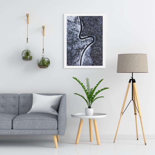Plakat na ścianę poster zimowa droga 61290 - zdjęcie 2