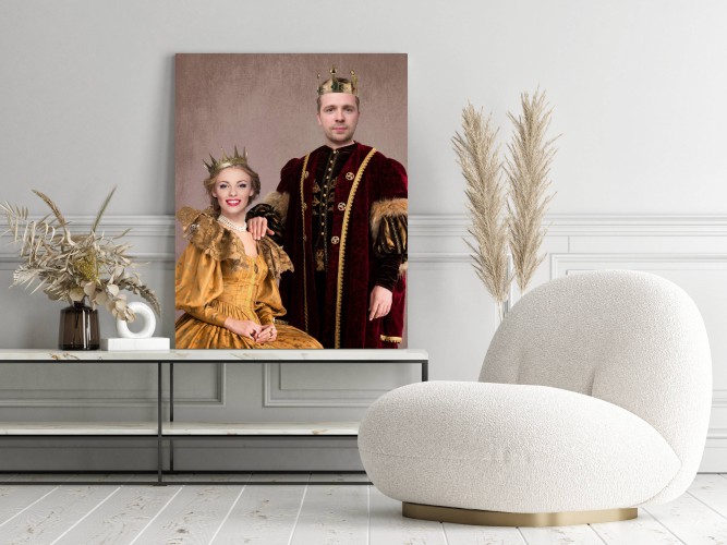 Portret królewski ze zdjęcia prezent ślub wesele rocznica fotoobraz wzór 11 - zdjęcie 2