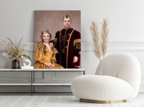 Portret królewski ze zdjęcia prezent ślub wesele rocznica fotoobraz wzór 11 Naklejkomania - zdjecie 2 - miniatura