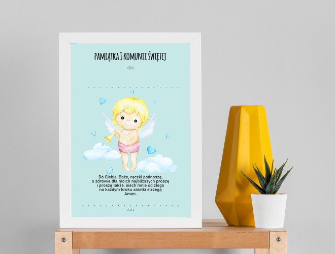 Plakat w ramie Komunia Święta pamiątka Pierwszej Komunii 61503 - zdjęcie 2