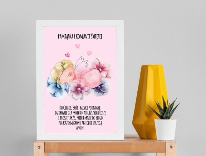 Plakat w ramie Komunia Święta pamiątka Pierwszej Komunii 61505 - zdjęcie 2