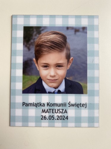 Magnes dla gości podziękowanie Komunia Święta magnes ze zdjęciem dziecka polaroid 66610 - zdjęcie 2