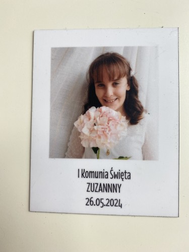 Podziękowanie dla gości Komunia Święta magnes ze zdjęciem 66604 - zdjęcie 2