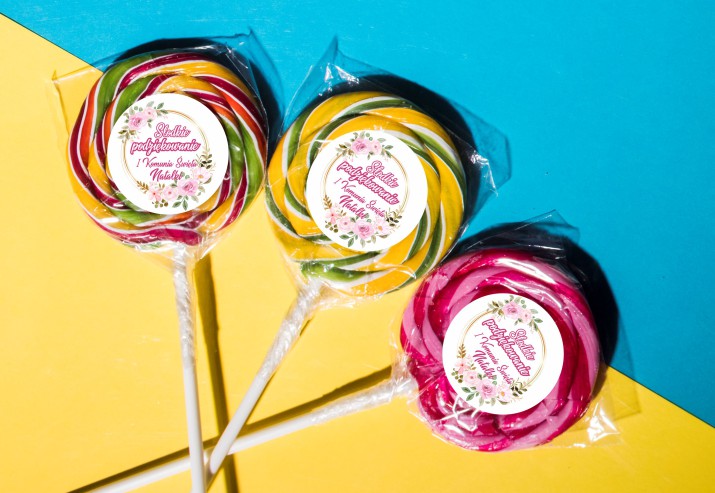 Słodkie podziękowanie naklejki podziękowanie wzór 1 Komunia Święta - zdjęcie 2