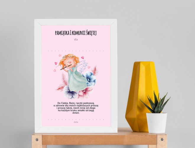 Plakat w ramie Komunia Święta pamiątka Pierwszej Komunii 61502 - zdjęcie 2