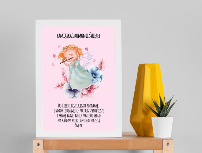Plakat w ramie Komunia Święta pamiątka Pierwszej Komunii 61501 - zdjęcie 2