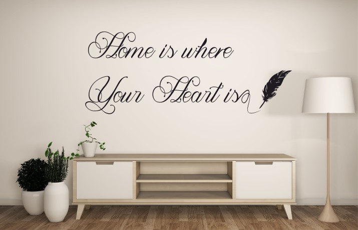 673 Napisy ścienne naklejka na ścianę Home is where your heart is