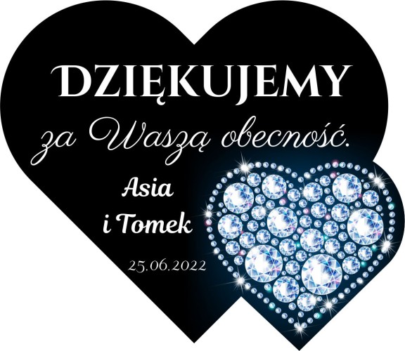 Magnes na lodówkę podziękowanie dla gości wesele ślub 66648 - zdjęcie 2