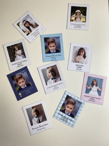 Magnes podziękowanie dla gości Komunia Święta magnesy ze zdjęciem polaroid 66602 - zdjęcie 3
