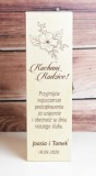 Skrzynka drewniana na wino, alkohol, prezent podziękowanie skrzynka dla Rodziców Ślub wesele WS002 Naklejkomania - zdjecie 1 - miniatura