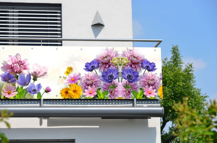 Baner ozdobny na balkon osłona dekoracyjna 67243