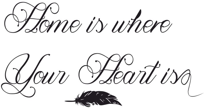 673 Napisy ścienne naklejka na ścianę Home is where your heart is - zdjęcie 2