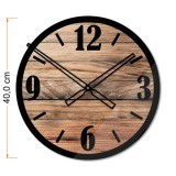 Szklany zegar ścienny Modern Wood X6 40/50 cm NT Naklejkomania - zdjecie 4 - miniatura