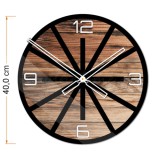 Szklany zegar ścienny Modern Wood X5 40/50 cm NT Naklejkomania - zdjecie 4 - miniatura