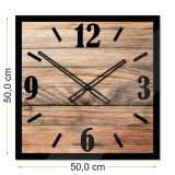 Szklany zegar ścienny Modern Wood X2 40/50 cm NT Naklejkomania - zdjecie 5 - miniatura