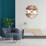 Szklany zegar ścienny Modern Wood X4 40/50 cm NT Naklejkomania - zdjecie 5 - miniatura