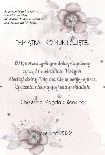 Tabliczka drewniana, upominek, prezent, pamiątka I Komunii 24605 Naklejkomania - zdjecie 1