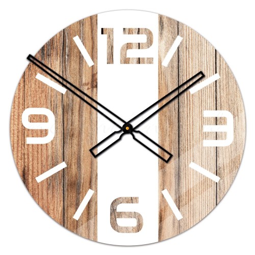Szklany zegar ścienny Modern Wood X3 40/50 cm NT Naklejkomania - zdjecie 1